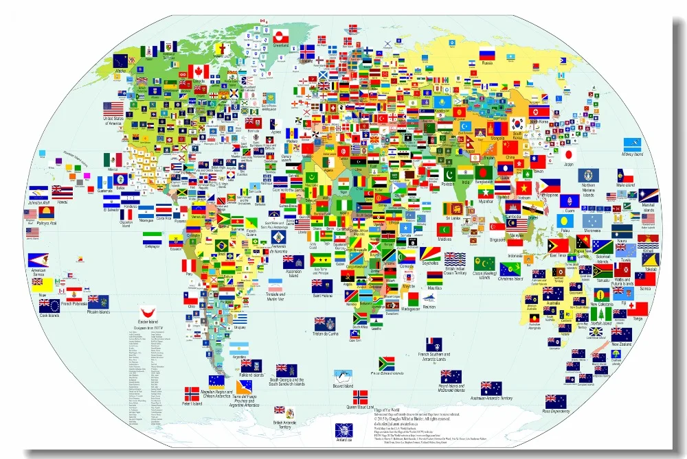 Flags Of The World Wall Chart