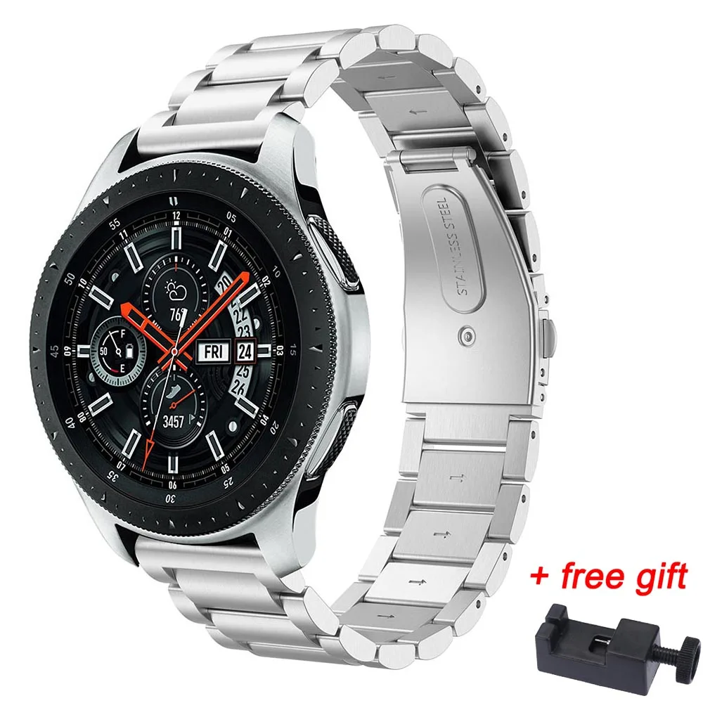 

For Samsung Gear S3 Galaxy Watch 46mm Stainless Steel Band Strap 22mm Metal Replacement Bracelet With Tool For Huawei GT