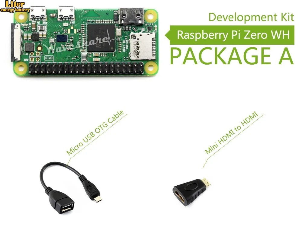  Original Raspberry Pi Zero WH (built-in WiFi pre-soldered headers) Development Kit Type A Basic Com