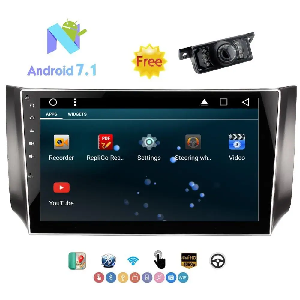 Eincar 2 Din 10 1 font b Car b font Stereo for SYLPHY Android 7 1