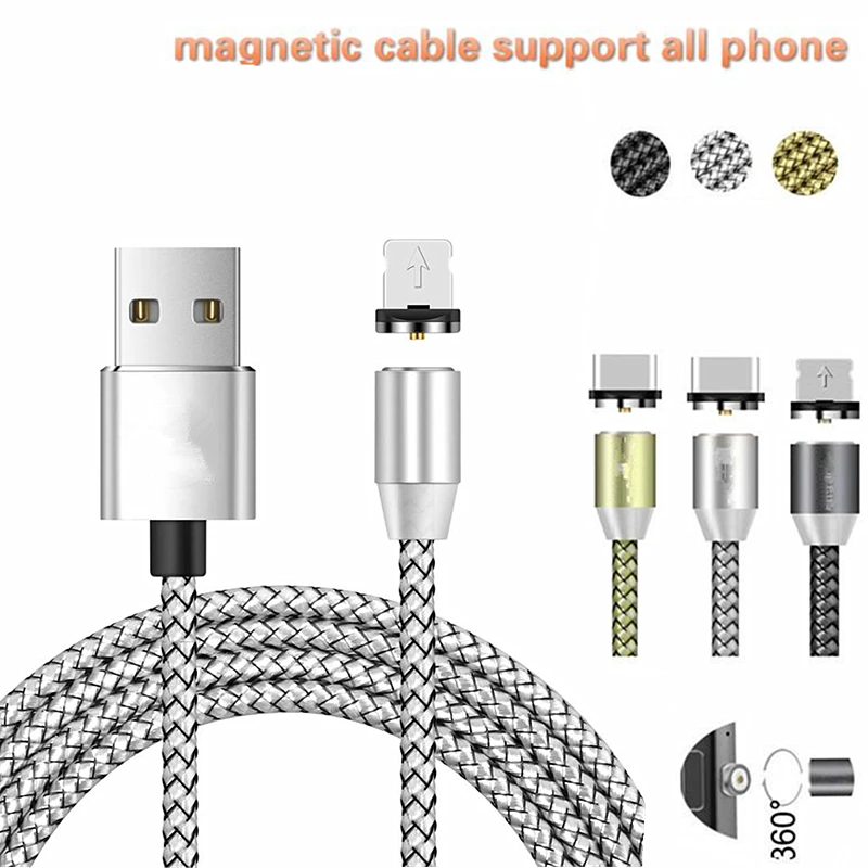 

Magnetic Cable Nylon Micro USB Magnet Cable For Huawei P20 Lite Data Charger Cable for Xiaomi Samsung iphone Mobile Phone cables