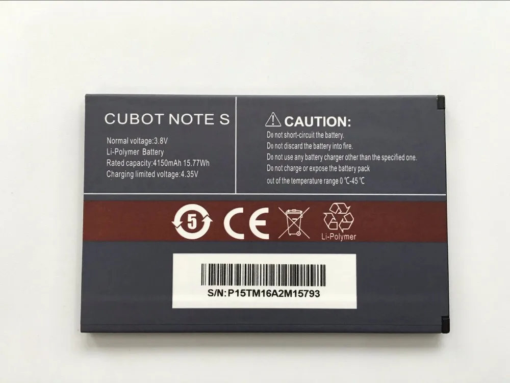 CUBOT Note S батарея 4150 мАч 100% новая Оригинальная запасная для сотового телефона + в