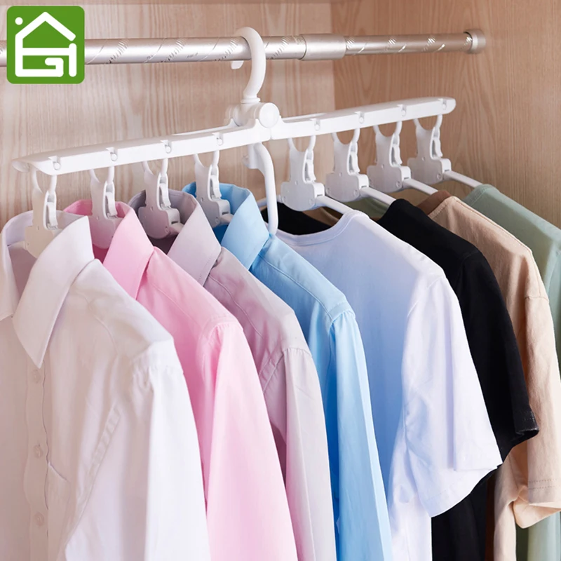 Magic Hanger Heavy Duty Plastic Closet Space Saving Hanger Foldable