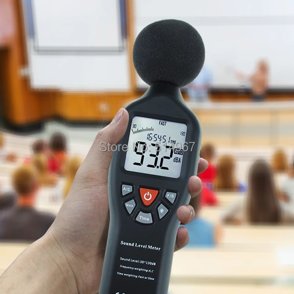 Датчик Высокоточный уровень звука Measuirng 30dB-130dB компактный профессиональный уровень звука с подсветкой дисплея