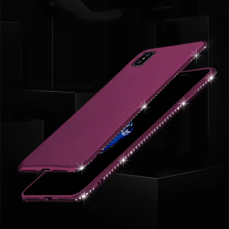 Luxury Silicone Glitter Bumper For Iphone 5s Case Iphone 6s Matte Diamond Tpu Cover For Iphone 6 6s Plus 7 8 X Phone Cases Shell Aliexpress