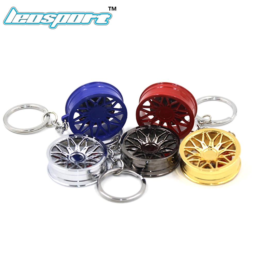 

Leosport-JDM style Car wheel Nos Turbo keychain key ring For honda fans metal with Brake discs 001