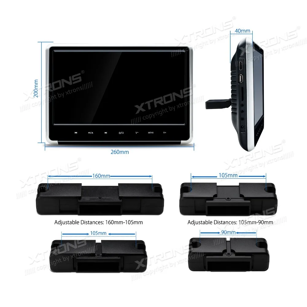 Автомобильный DVD монитор на подголовник 11 6 дюйма со встроенным HDMI портом и