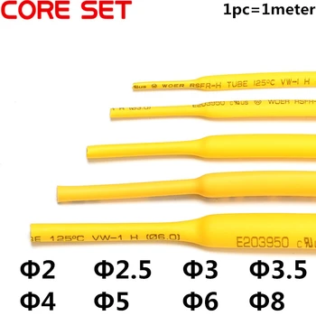 

5 Meter(5pcs) 2:1 600V Yellow Insulation Materials 2/2.5/3/3.5/4/5/6/8mm Heat Shrink Heatshrink Tubing Tube Sleeving Wrap Wire
