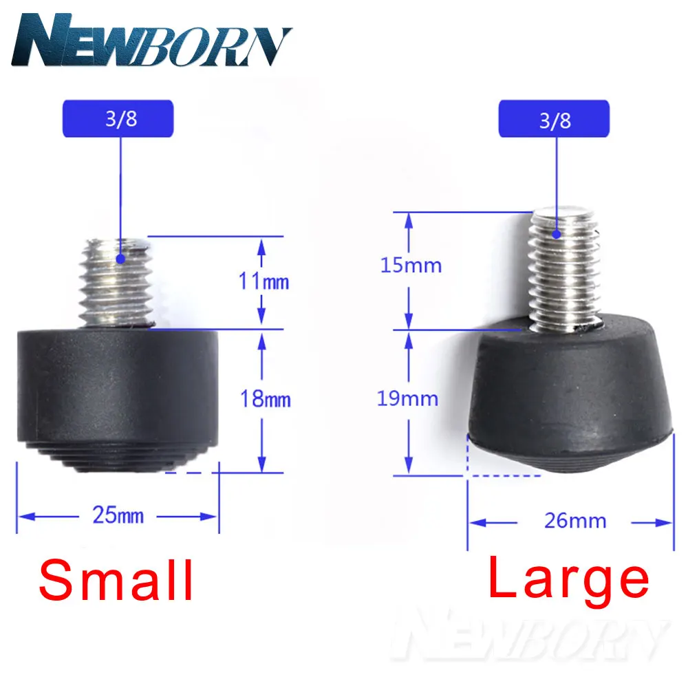 3/8 Anti Vibration Non slip Rubber Tripod Foot Pads Heavy Suppression