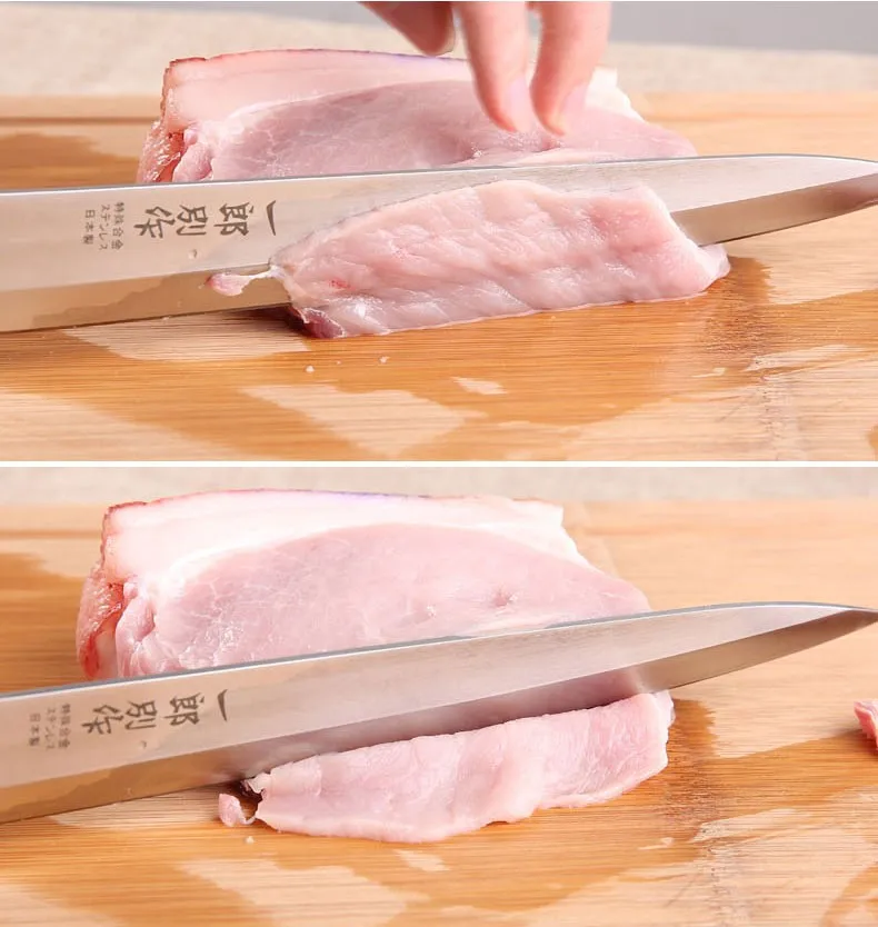 YILang кухня сашими лососевый нож для суши из нержавеющей стали сырой Филейный Нож для рыбы Sashayed кухонный мясницкий нож ножи