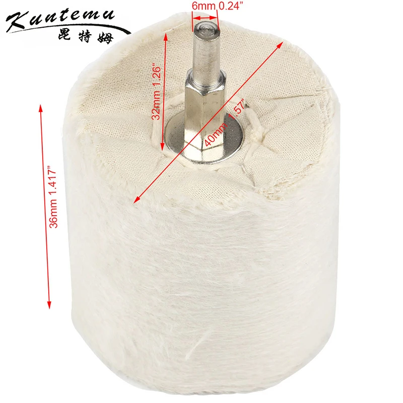 1 шт. колончатый 2 "* 40 хлопок полировка колесо с хвостовиком для ювелирных изделий дерево металл полировка