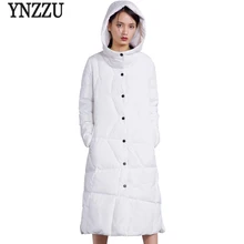 YNZZU Brand 2018 Winter Women Down Jackets Long Elegant 90% White Duck Down Coats Hooded Thick Warm Women's Snow Outwears O597 цена YNZZU Brand 2018 Winter Women Down Jackets Long Elegant 90% White Duck Down Coats Hooded Thick Warm Women's Snow Outwears O597 цены онлайн