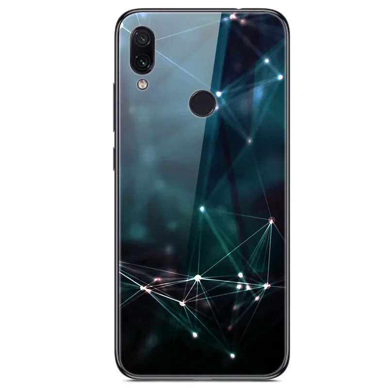 Чехол из закаленного стекла для Xiaomi Redmi 7, чехол с изображением планеты космоса, стеклянный чехол для задней панели, чехол для Xiaomi Redmi 7, чехол для Redmi 7, Redmi7, 6,26 дюйма - Цвет: 26