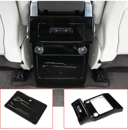 Для Land rover Дискавери 5 LR5 L462-18 черный блеск ABS хром задний ряд кондиционер вентиляционное отверстие крышка инструмент для отделки