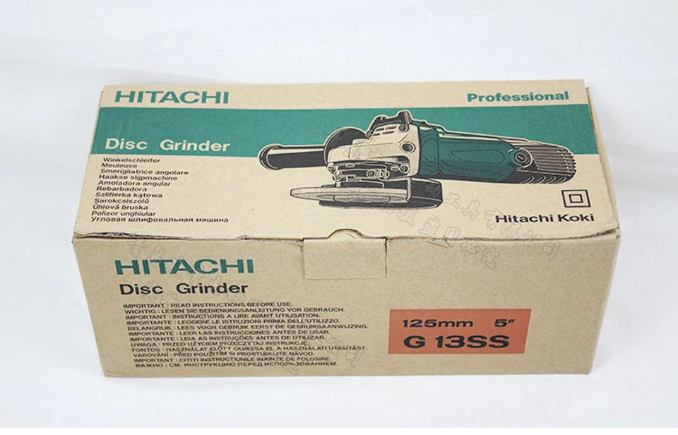 Япония HITACHI G13SS угловая шлифовальная машина 125 мм Угловая шлифовальная машина для металла шлифовальная и режущая машина Входная мощность: 580 Вт 10000/мин