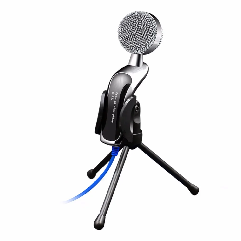 Tabletop Mic Condenser Microphone 3.5mm Wired Handheld mic Vocal Studio