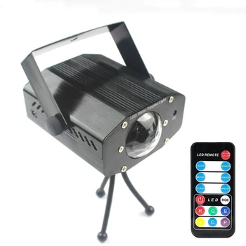 

9W AC 7 Color Mini RGB LED Laser Projector Auto Flash Disco Light DMX Wireless Controller Dance Club Party Laser Stage Light