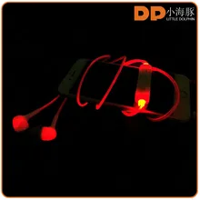 electrical item list color change LED earphone illuminated glow light LED earphone