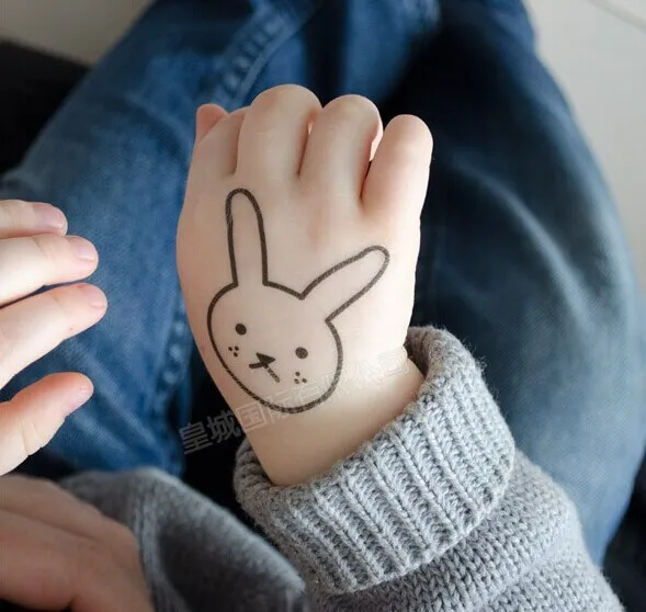 2 шт. наклейки с рисунком hello kitty милые Временные татуировки для кошек детей
