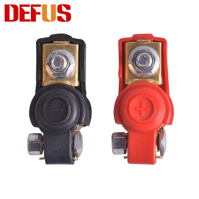 

Brand Defus A Pair 2 Pcs Car Caravan Boat Motorhome Battery Quick Connector Battery Terminal Negative Positive Auto Replacement