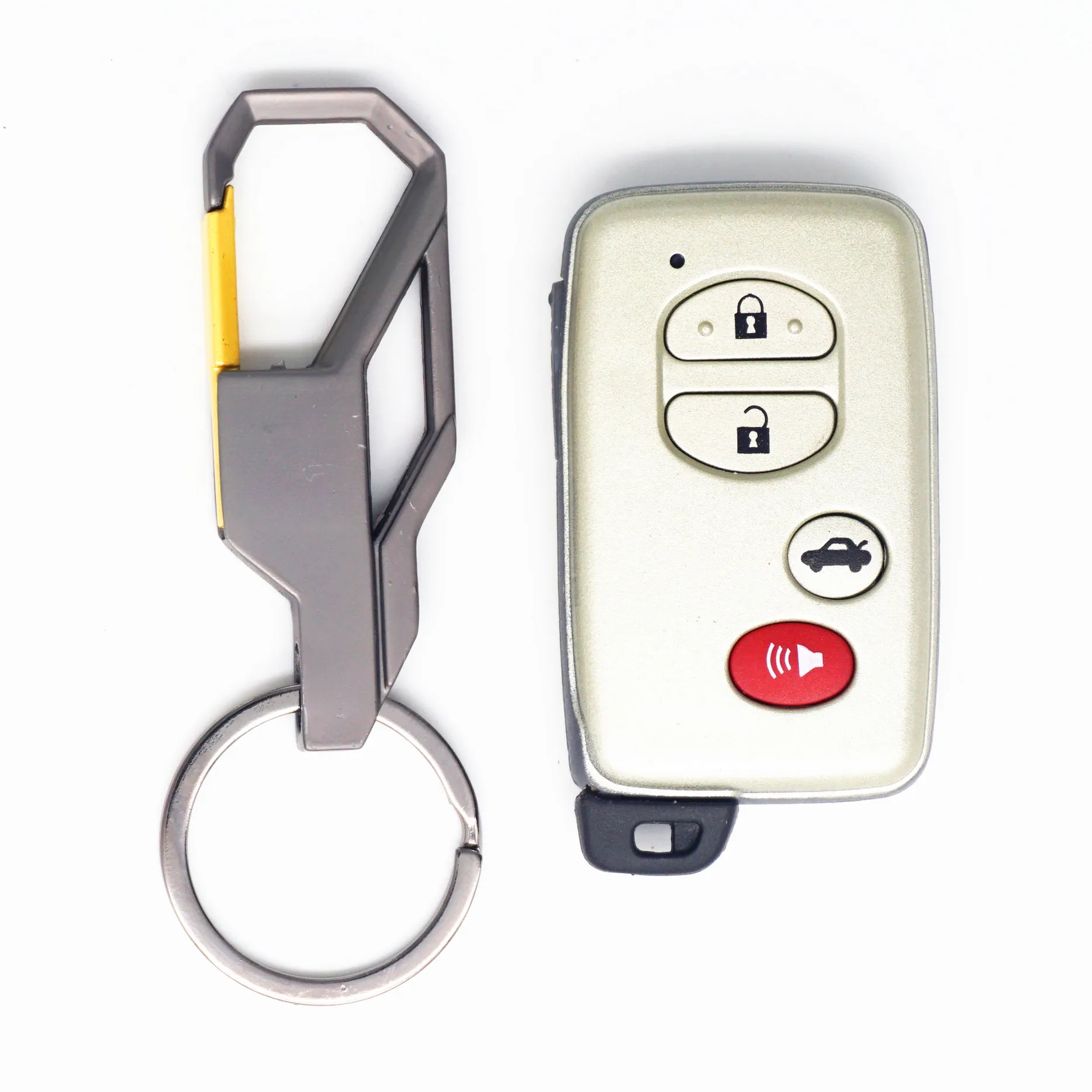 WFMJ 4 Buttons Remote Smart Key Case Chain Shell Fob For Toyota Avalon Camry Corolla Highlander RAV4 Sequoia Venza Prius V C PHV photo