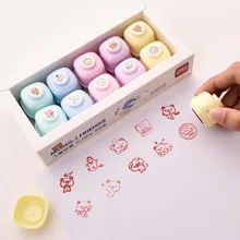 10 шт для детей с мультипликационным принтом для детей на заказ Пластик резиновые самостоятельной Печати На чернилах игрушки Обучающие игрушки для детей