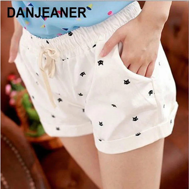 Free shipping 2016 New Summer Shorts With Cats Pattern