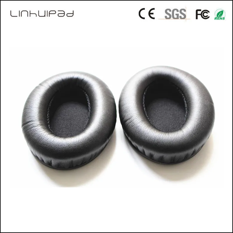 Linhuipad 1 pairs Black Replacement Protein Leatherette Ear cushion ear pad for Beats By Dr Dre Studio 1 0 Headphone