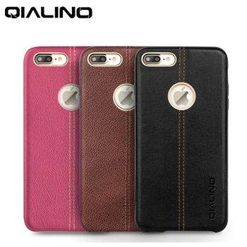 

QIALINO Handmade Cowhide Genuine Leather Cases Back Case for iPhone 7 7Plus 4.7/5.5" Luxury Phone Ultrathin Cover Bag
