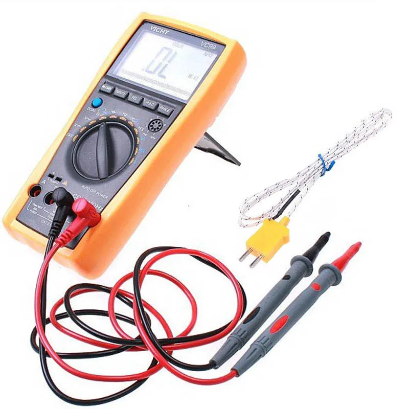 

digital multimeter LCD fluke Auto range tester Vichy VC99 3 6/7 capacitance temperature Autorange multimeter better FLUKE 17B