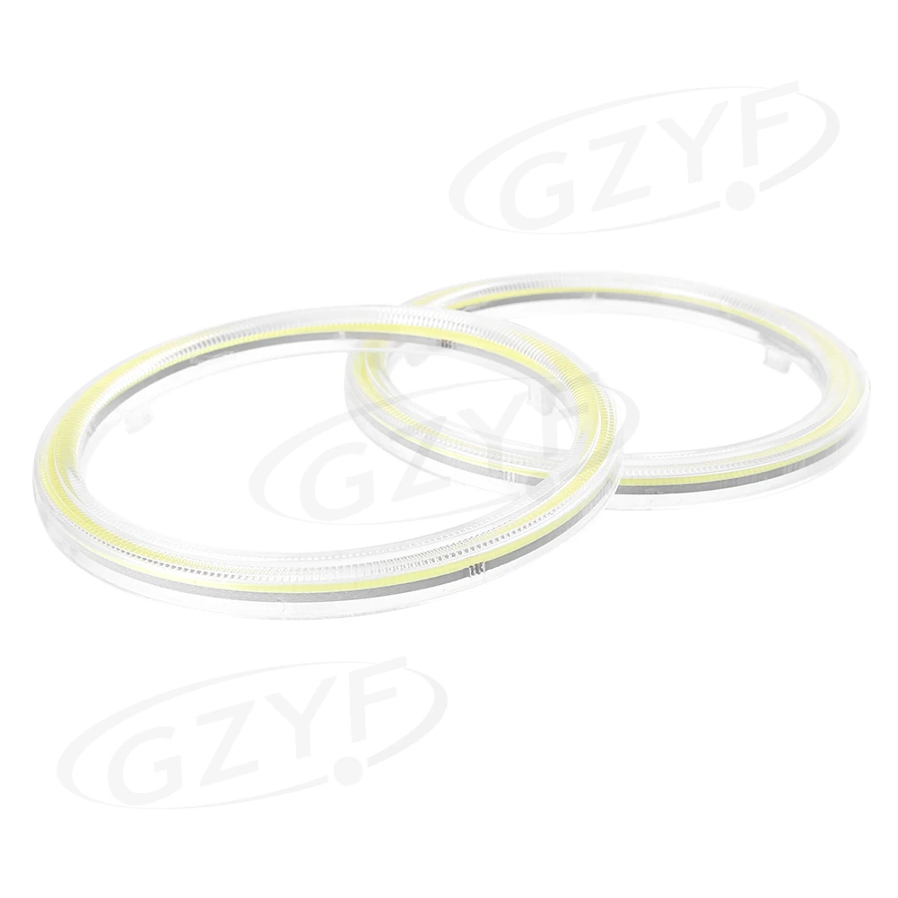 100mm 117-LEDs Angel Eyes Halo Ring Fog Driving Lights Daytime Running Lamps+Cover Pair COB Chips 6500K Super Bright