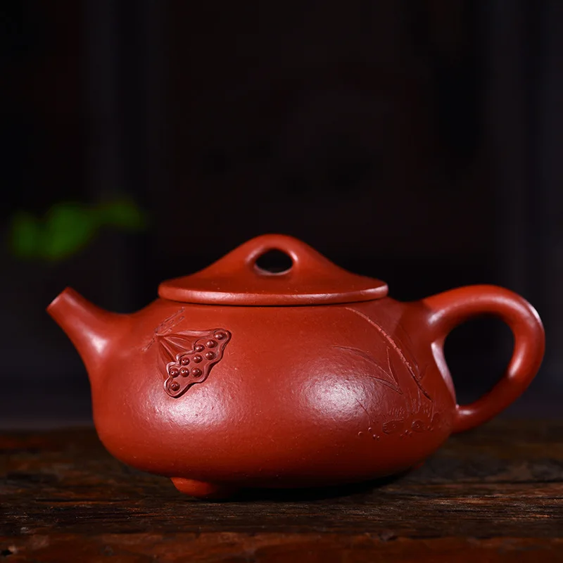 

Goods Pure Manual Raw Ore Zhu Mud Bright Red Robe Seedpod Of The Lotus Shipiao Kettle Kungfu Online Teapot Tea Set Suit