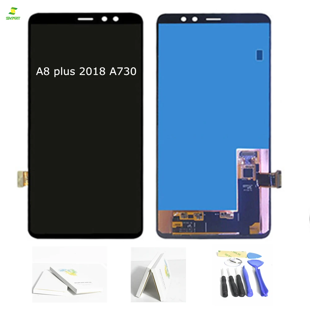 

A8 Plus SUPER AMOLED Full LCD Display for SAMSUNG Galaxy A8 Plus 2018 A730 A730x Lcd Display Touch Digitizer Replacement Black