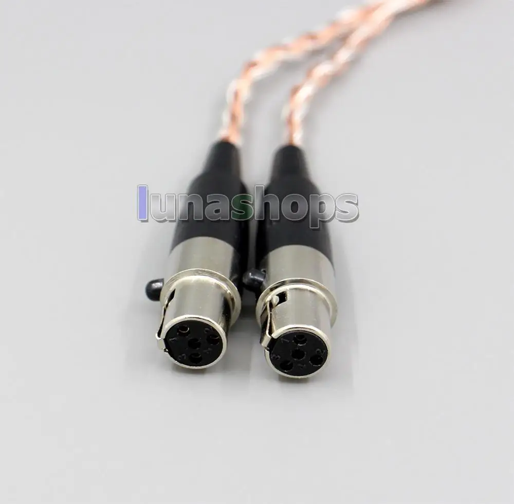LN006400 16 Cores Silver Plated XLR 3 5mm 2 5mm 4 4mm Earphone Headphone Cable For Audeze LCD XC LCD3 LCD X LCD2