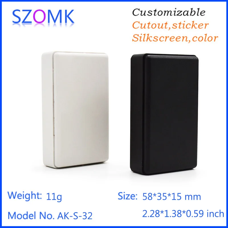 

20 pcs, plastic enclosure for pcb electronic equipment enclosure 58*35*15mm szomk plastic junction housing distribution box