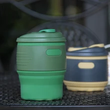 350 мл, складные кофейные чашки, теплоизоляционные, силиконовые, для путешествий, чайные чашки, герметичные, для эспрессо, для улицы, портативные, Tazzine Caffe