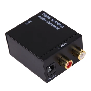 

New Digital to Analog Audio Converter Adapter Digital Adaptador Optic Coaxial RCA Toslink Signal to Analog Audio Converter RCA