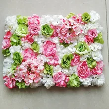 60x40cm luxo seda artificial flor painéis, rosas, peônias, hortênsia floral pano de fundo para festa de casamento decoração da parede flor(China)