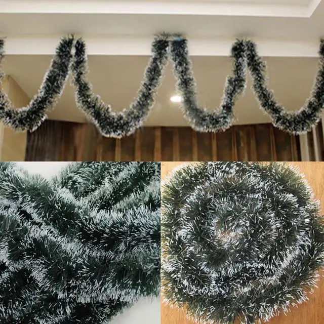 Hot Fancy Garland Ribbon String For Christmas Decoration Xmas Tree Party Hangingin Pendant