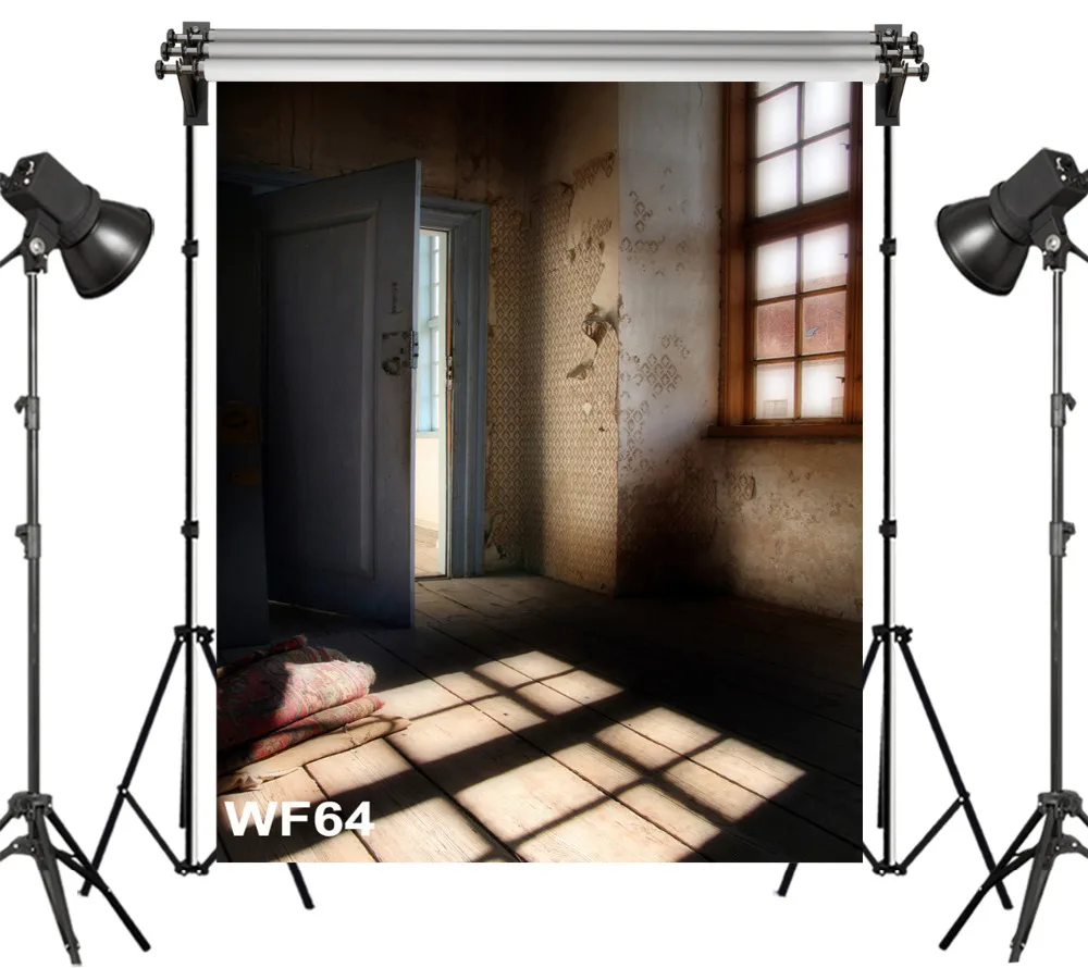Polyester & Vinyl Slum House Interior Bad Wallpaper Old Blanket Studio Backdrop Photography Photo Props Photographic Background