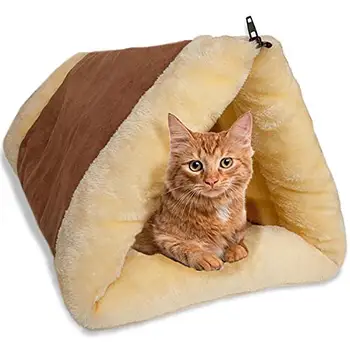 

TPFOCUS 2 in 1 Pet Sleeping Tunnel Warm Mat with Zipper for Cat Accessories