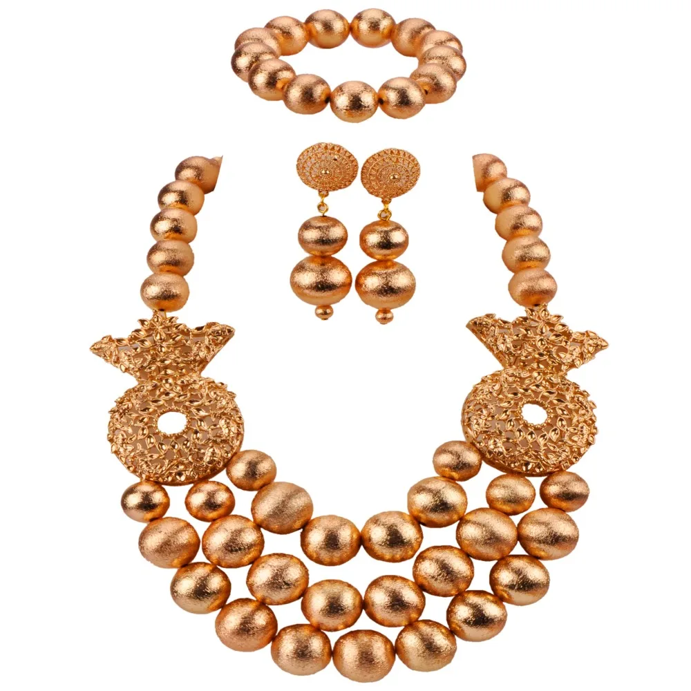 Новый дизайн, модные золотые африканские бусы, комплект ювелирных изделий, нигерийские Свадебные колье, комплекты ювелирных изделий для не... Новый дизайн, модные золотые африканские бусы, комплект ювелирных изделий, нигерийские Свадебные колье, комплекты ювелирных изделий для не...