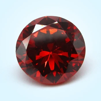 

500pcs 1.0~3.0mm Round Brilliant Cut Loose Dark Red CZ Stone 5A Quality Garnet Cubic Zirconia Stone Synthetic Gems For Jewelry