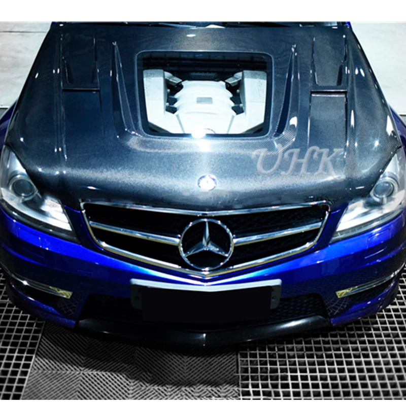 UHK аксессуары для Mercedes Benz c класс W205 C63 IMP крышка двигателя из углеродного волокна