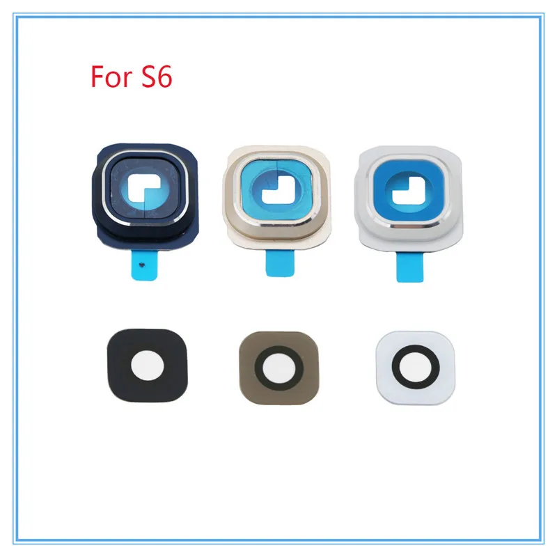 

Original New Camera Glass Lens Cover With Frame Holder Replacement for Samsung Galaxy S6 S6 edge S6 edge Plus Gold White Blue