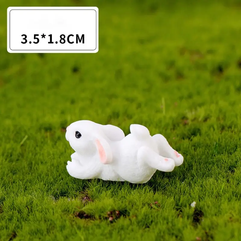 Rabbits Figurines Mini Miniature Fairy Garden Different Bunny Decor for Mini Succulents Cactus Decorating rabbit ornaments rabbit ornament miniature ornament miniature figurines 4Pcs