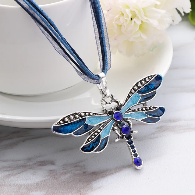 Download 6 Colors 1 Pcs Chic Colorful Enamel Dragonfly Pendant ...