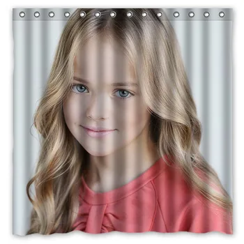 

Customized Waterproof Bathroom Kristina Pimenova Shower Curtain Polyester Fabric Bath Curtain With 12 Hooks 180*180cm