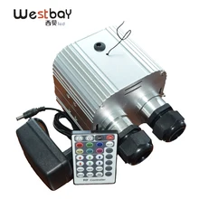 20 Вт регулятор мерцания волоконно-оптический Световой драйвер, AC100-240V DC12V двойной порт мерцание RGBW led оптическое волокно свет Щепка двигатель