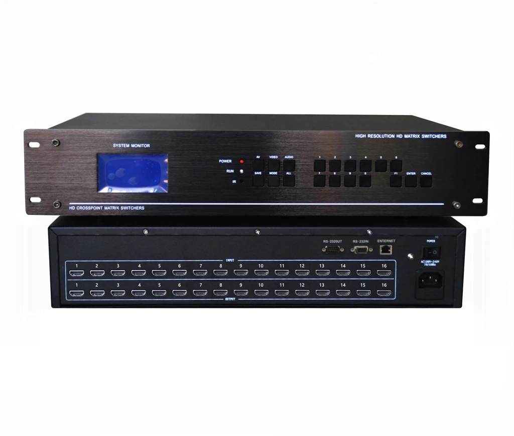 

Max. 16*16 HDMI Matrix Switch Switcher HDCP 1080P 3D Display Auto Loop RS232 IR Remote Control Scenes Plan